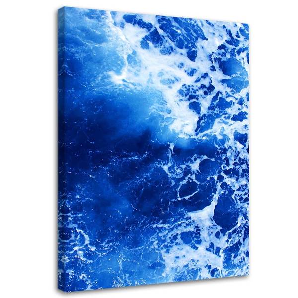Wandbild wellen aquarell 40 x 60 cm