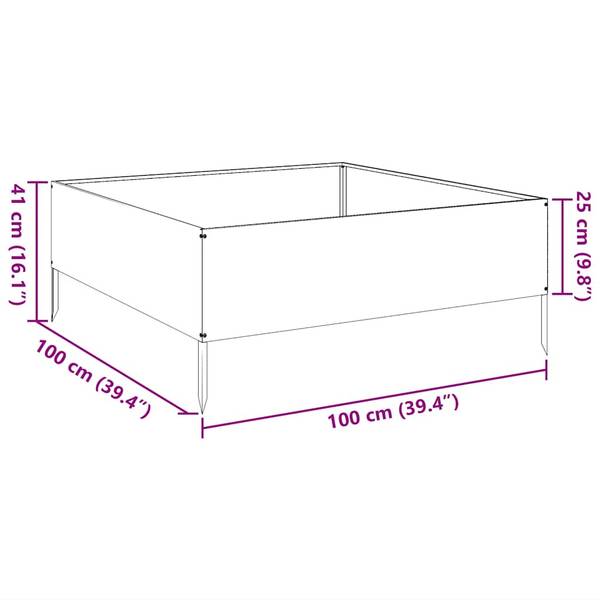 Hochbeet 3042249 Grau - Höhe: 25 cm
