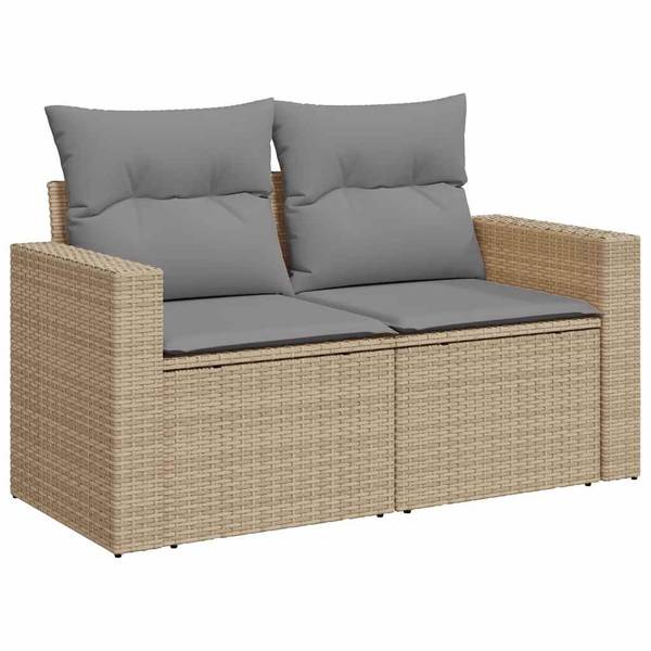 Garten-Lounge-Set 3036425-4 9-teilig Beige - Grau