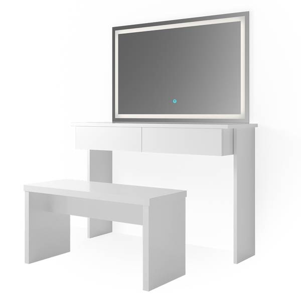 Schminktisch Azur 36905 3er set Weiß - Holzwerkstoff - 120 x 83 x 40 cm