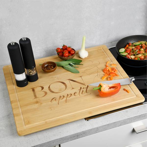 Schneidebrett Bon Appetit Braun - Bambus - 56 x 2 x 50 cm