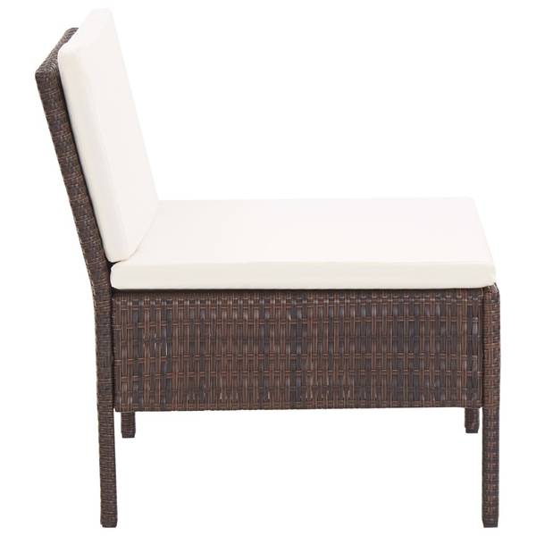 Tuin Loungeset 3001269 set van 3 bruin - polyester - staal - 69 x 67 x 57 cm