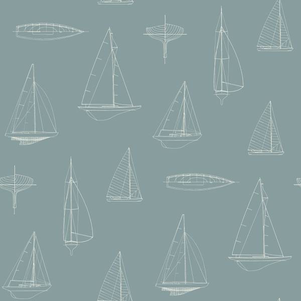 Tapete 132088 Blau - Papier - 50 x 900 x 50 cm