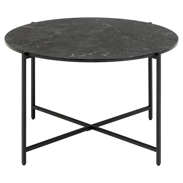 Lamoine salontafel zwart - deels massief hout - 70 x 42 x 70 cm