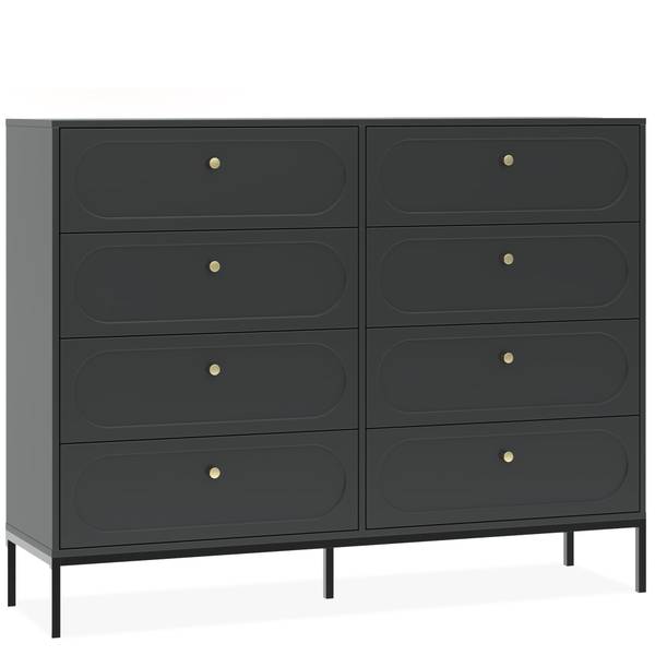 Ladekast TILA zwart - plaatmateriaal op houtbasis - 150 x 116 x 40 cm