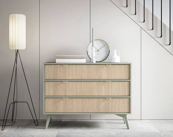 Kommode mit Schubladen FIRR Eukalyptus Hellgrün