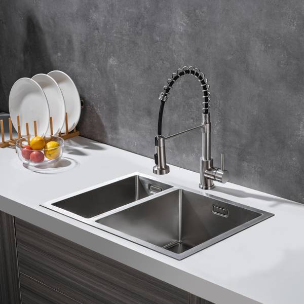 Spülbecken Proxima Silber - Metall - 59 x 20 x 45 cm