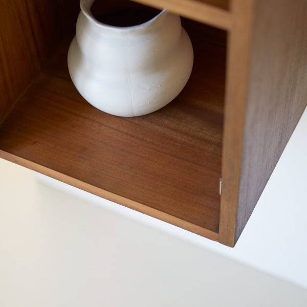 Hochschrank Loggia Beige - Akazie - 35 x 120 x 30 cm