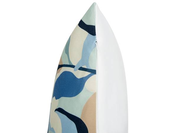 Dekokissen VEGLINO 2-tlg Blau - Weiß - Textil - 45 x 10 x 45 cm