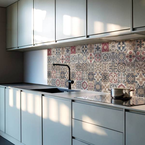 Fliesen Mosaik Anordnung Stil 4er Set 50 x 50 cm
