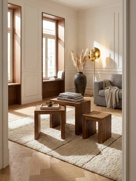 Satztisch NAKO 3er-Set Beige