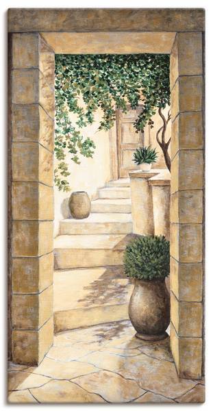 Leinwandbild Eingang Fresco 75 x 150 cm