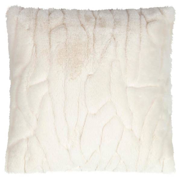 Kissenhülle Nerz Weiß - Textil - 40 x 1 x 40 cm