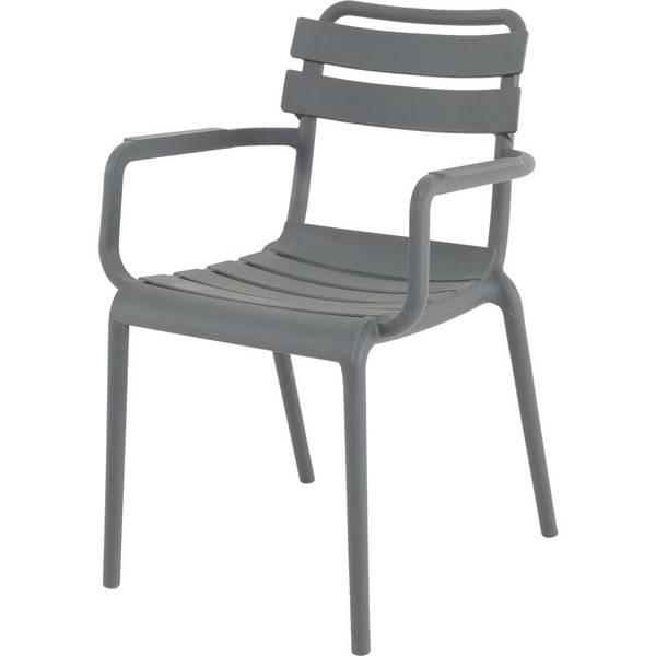 Bistro-Sessel TORVI Grau - Kunststoff - 56 x 248 x 54 cm