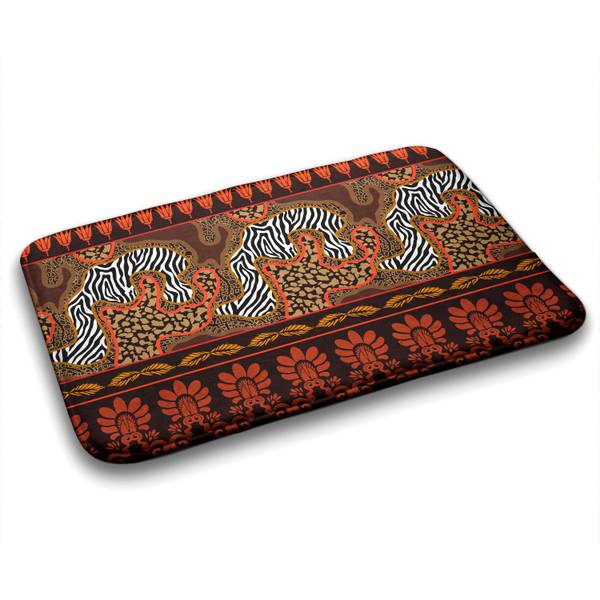 Badteppich Afrika Tiere Abstraktion 75 x 45 x 75 cm