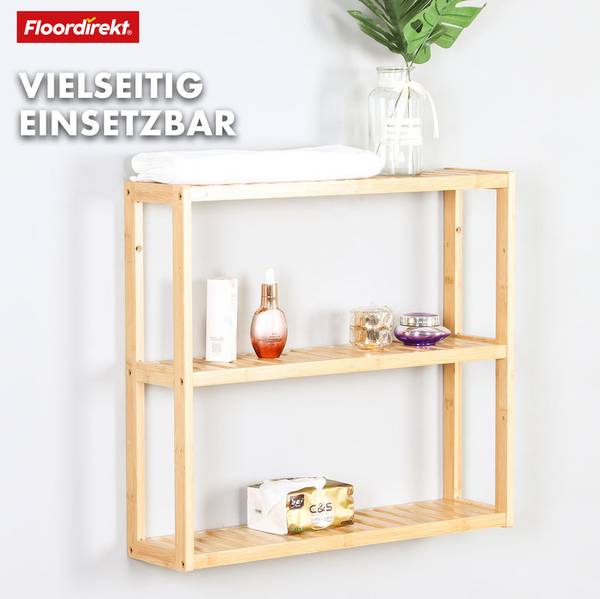 Wandregal Wyoming Braun - Holzwerkstoff - 60 x 54 x 15 cm