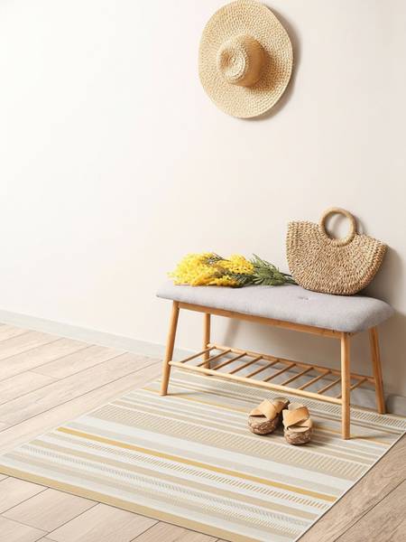 Teppich für drinnen und draußen SOLEA Gelb - Textil - 160 x 230 x 160 cm
