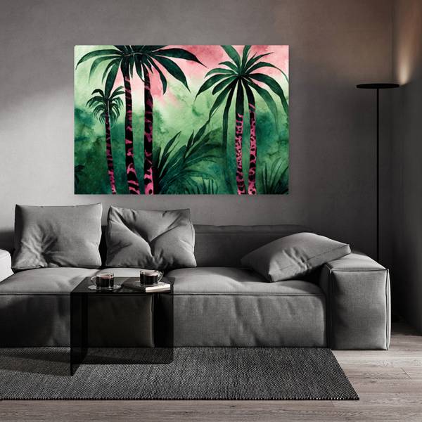 Wandbild tropische dschungellandschaft 60 x 40 cm