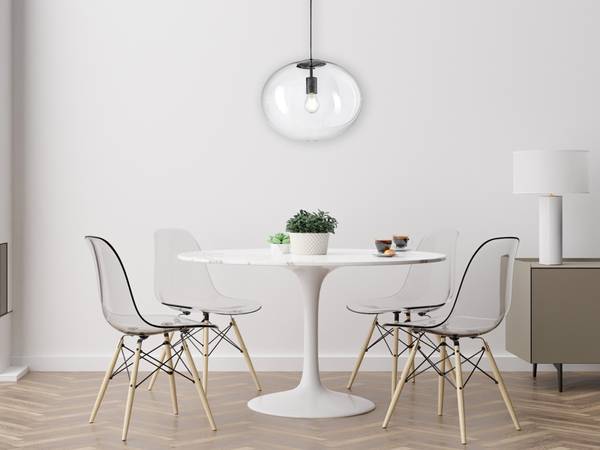 Pendelleuchte Astra Schwarz - Klarglas - 40 x 155 x 40 cm
