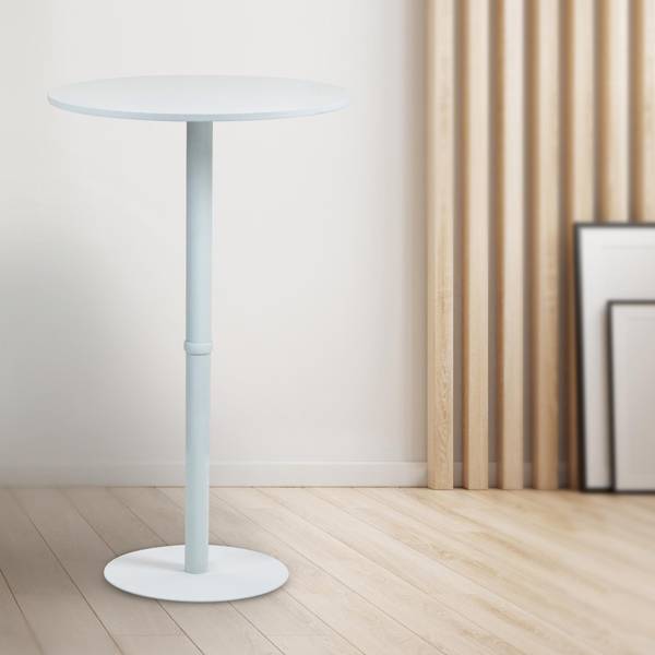 Stehtisch Hereford Weiß - Holzwerkstoff - 75 x 110 x 75 cm