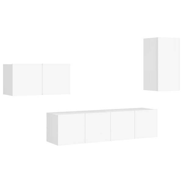 Meuble tv 3006909-1 (lot de 4) Blanc