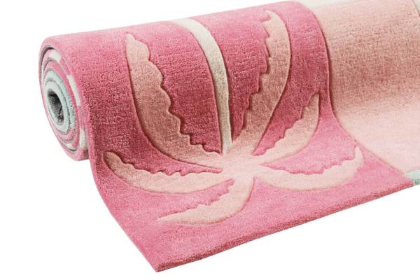 Kinderteppich Fruity Flamingo Pink - Polyester - 130 x 2 x 190 cm