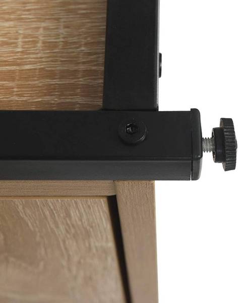 Standregal Jasmin Braun - Holzwerkstoff - Metall - 58 x 120 x 24 cm