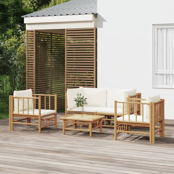 Garten-Lounge-Set 3028492-8 (5-teilig) Weiß - Polyester - 69 x 65 x 69 cm