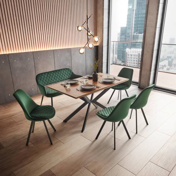 Ausziehtisch AKI Braun - Holzwerkstoff - Metall - 180 x 76 x 80 cm