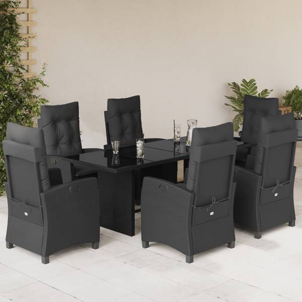 Garten Essgruppe 3033387-2 (7-teilig) Schwarz