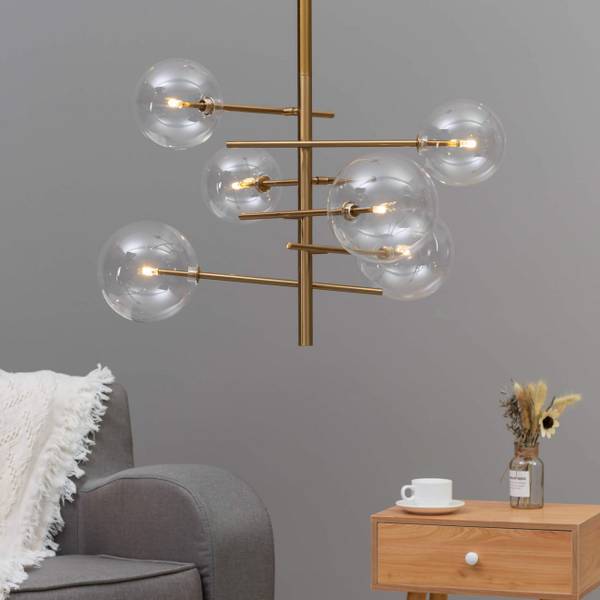 Hängeleuchte Osam Gold - Metall - 70 x 96 x 70 cm