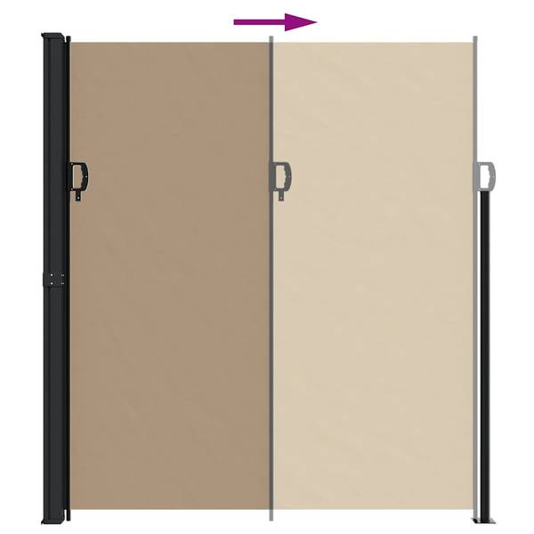 Seitenmarkise 3033851-3 Taupe - Höhe: 220 cm