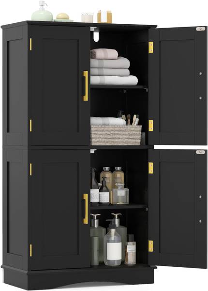 Aufbewahrungsschrank VH34837 Schwarz - Holzwerkstoff - 30 x 110 x 60 cm