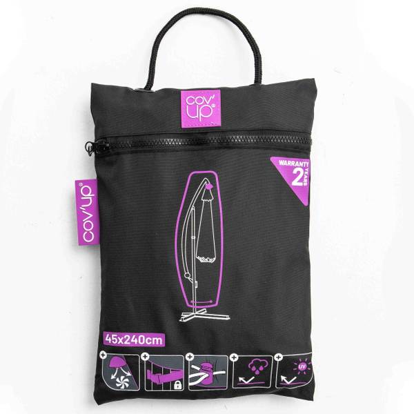Schutzhülle Sonnenschirm Cov Up Schwarz - Textil - 1 x 210 x 35 cm