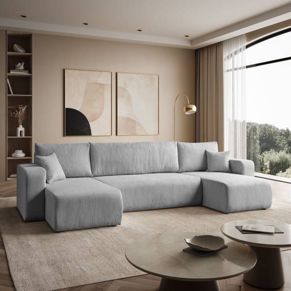 Ecksofa PRESTIGE U Hellgrau