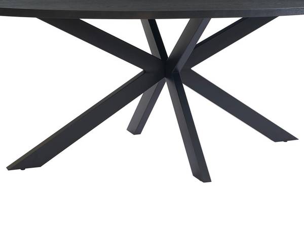 Esstisch LINIOMA Schwarz - Holz teilmassiv - 100 x 76 x 200 cm