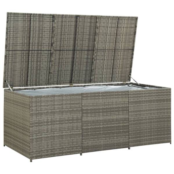 Boîte de rangement de jardin 299772 Gris - Acier - 180 x 70 x 90 cm