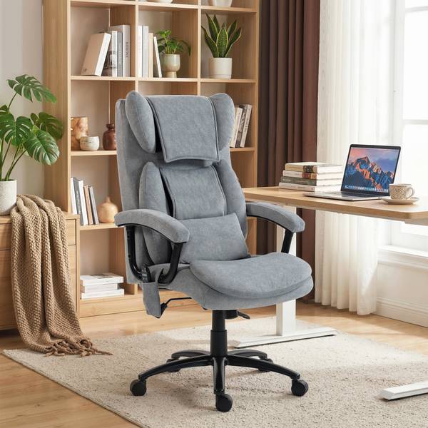 Massage-Bürostuhl 921-919V90GY Grau - Stahl - 71 x 122 x 76 cm