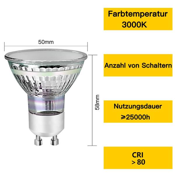 LED-Leuchtmittel hgdx 10er-Set Durchsichtig - Breite: 5 cm - Anzahl Teile im Set: 10