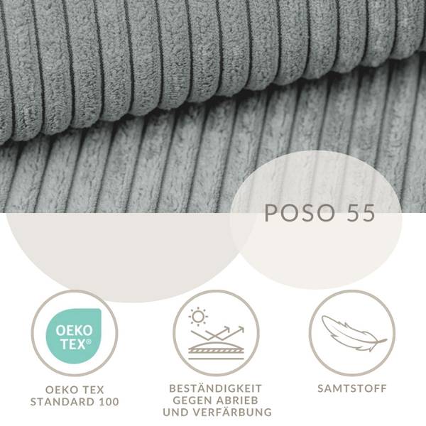 Boxspring Fatu lichtgrijs - Ligoppervlak breedte: 160 cm