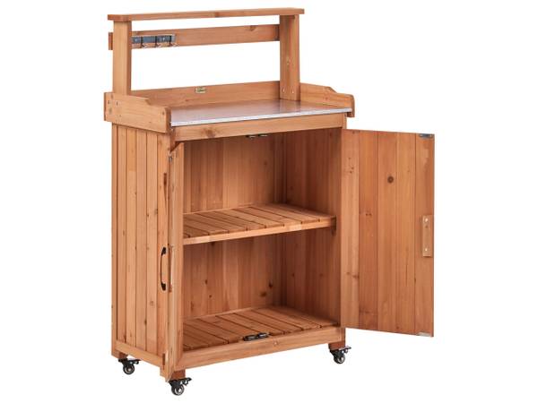 Pflanztisch ALTOLIA Braun - Massivholz - 70 x 119 x 40 cm