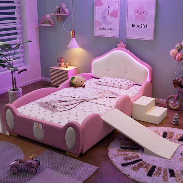 Polsterbett K-834 Pink - Metall - 90 x 94 x 200 cm