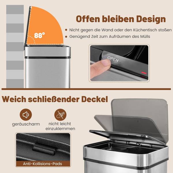 Vuilnisemmer SK32230EXNL zilver - metaal - 58 x 110 x 42 cm