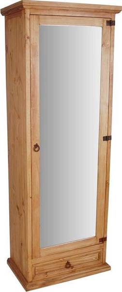 Schuhschrank Mexico Gelb - Kiefer - 70 x 190 x 41 cm