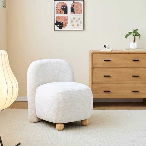Einzelsessel KOKKOLA Beige - Massivholz - 57 x 62 x 61 cm