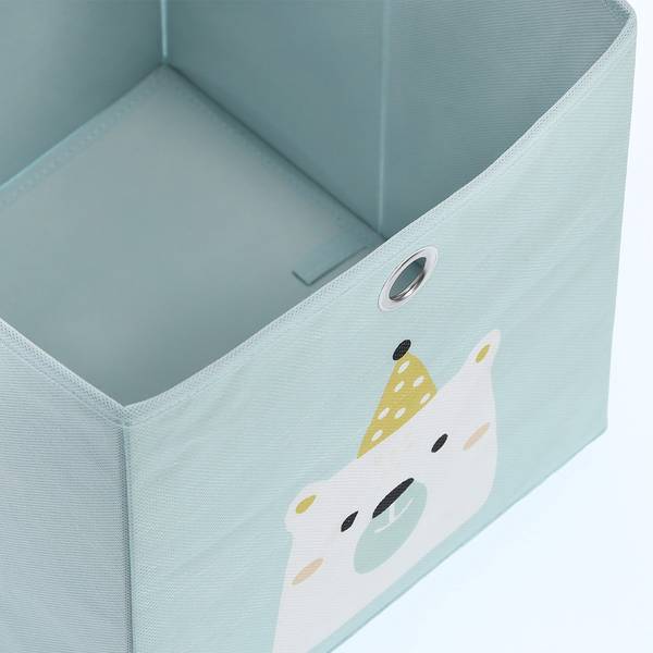 Conteneur textile pour jouets, ZELLER Vert - Matière plastique - 28 x 28 x 28 cm