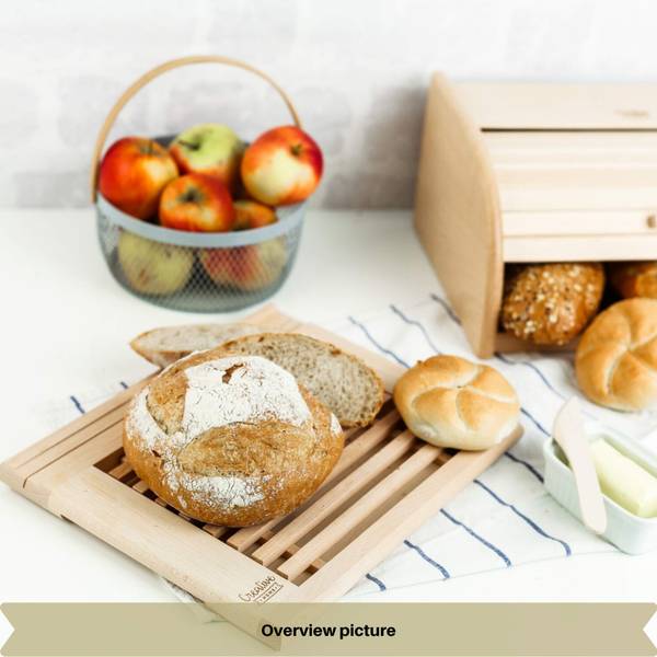 Brotschneidebrett Krümel Braun - Holz teilmassiv - 29 x 2 x 36 cm