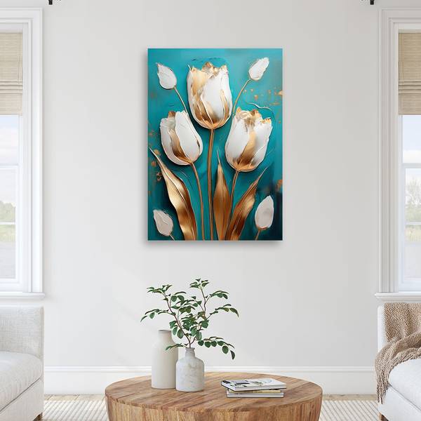 Wandbild tulpen glamour 80 x 120 cm