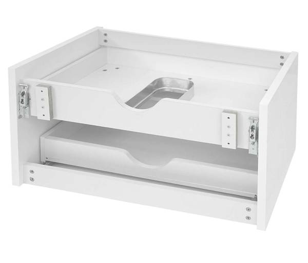 Meuble sous-vasque B19 Blanc - Bois manufacturé - En partie en bois massif - 81 x 48 x 47 cm