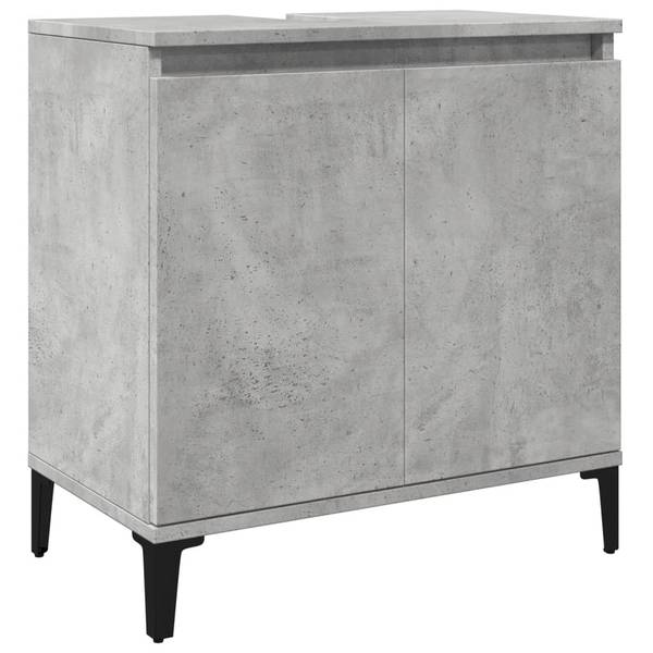 Waschbeckenunterschrank XT1416 Grau - Holzwerkstoff - 33 x 60 x 58 cm